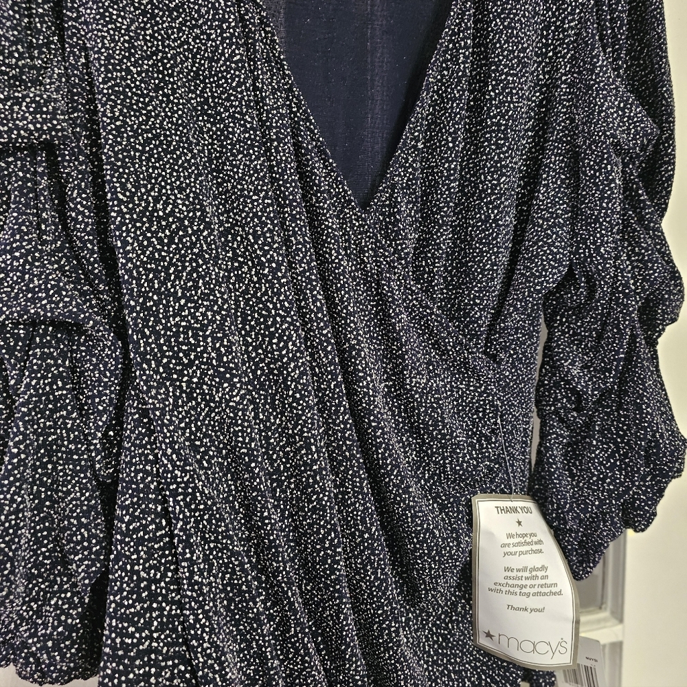 Womens Sparkly Dressy Ruffled Sleeve Top! New With Tag!